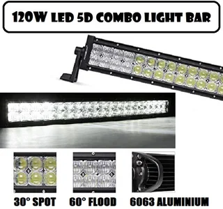 LED LIght Bar Double Row 120W 5D Optic Design Combo Beam DC10~32V in Cool White. Brand New Products.