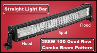 LED Light Bar 10D Quad Row Combo Beam Pattern DC10~32Volts in Cool White. Brand New Products.