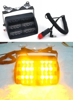 Yellow Amber Orange LED Strobe Vehicle Windscreen Flash Dashboard Light. Brand New Products.