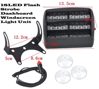 Yellow Amber Orange LED Strobe Vehicle Windscreen Flash Dashboard Light. Brand New Products.