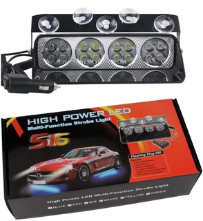 Green LED Strobe Flash Vehicle Windscreen Warning Dashboard Light with 16 Modes. Brand New Products.