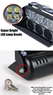 Cool White LED Strobe Flash Vehicle Windscreen Warning Dashboard Light with 16 Modes. Brand NEW