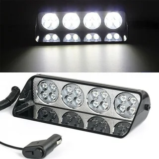 Cool White LED Strobe Flash Vehicle Windscreen Warning Dashboard Light with 16 Modes. Brand NEW