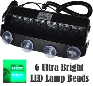 Green Ultra Bright LED Strobe Flash Vehicle Windscreen Dashboard Warning Light. Brand NEW Products.