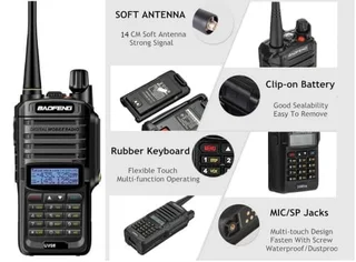 BAOFENG UV-9R Plus Walkie Talkie VHF UHF Dual Band 15W Handheld Two Way Radio / Transceiver. ALL NEW