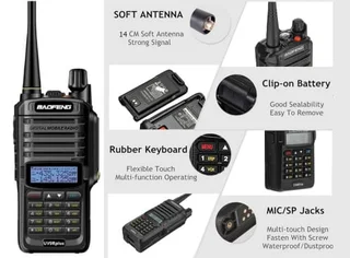 BAOFENG UV-9R Plus Walkie Talkie VHF UHF Dual Band 15W Handheld Two Way Radio / Transceiver. ALL NEW