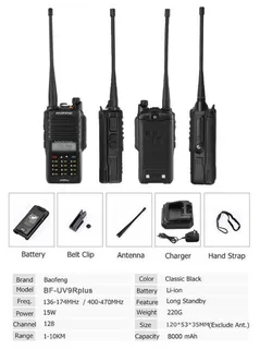 BAOFENG UV-9R Plus Walkie Talkie VHF UHF Dual Band 15W Handheld Two Way Radio / Transceiver. ALL NEW