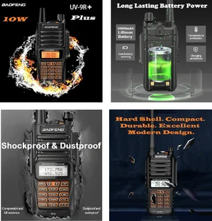 BAOFENG UV-9R Plus Walkie Talkie VHF UHF Dual Band 15W Handheld Two Way Radio / Transceiver. ALL NEW