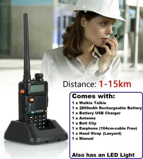 BAOFENG UV-5R Walkie Talkie VHF UHF Dual Band 8W Handheld Two Way Radio / Transceiver. All Brand New