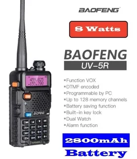 BAOFENG UV-5R Walkie Talkie VHF UHF Dual Band 8W Handheld Two Way Radio / Transceiver. All Brand New