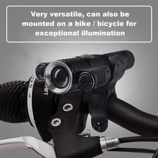 Fancy LED Torch Flashlight with 3 Heads. Novelty Portable, Rechargeable, Zoomable. Brand New Product