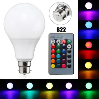 Colour Changing LED RGB Light Bulb with Wireless IR Remote Control. MultiColour. Brand New Products.