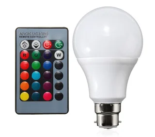 Colour Changing LED RGB Light Bulb with Wireless IR Remote Control. MultiColour. Brand New Products.