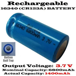 Set Of 2 Rechargeable 16340 CR123A 3.7V Lithium-ion Batteries/Cells. Brand New. Collections Allowed.