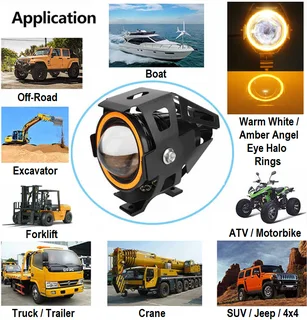 LED Angel Eye Spotlights, Devil Eye Universal Auxiliary Halo Ring Spotlights. Brand New Products.