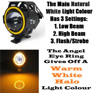 LED Angel Eye Spotlights, Devil Eye Universal Auxiliary Halo Ring Spotlights. Brand New Products.