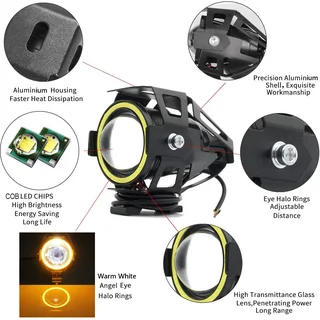 LED Angel Eye Spotlights, Devil Eye Universal Auxiliary Halo Ring Spotlights. Brand New Products.