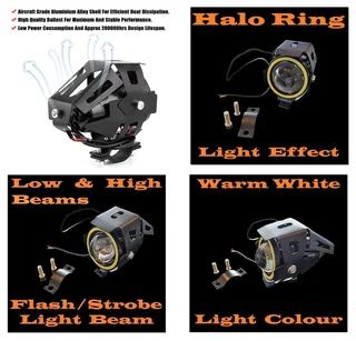 LED Angel Eye Spotlights, Devil Eye Universal Auxiliary Halo Ring Spotlights. Brand New Products.
