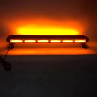 Double Side COB LED Strobe Flash Light Bar 12V. Amber Orange Yellow Magnetic Base. Brand New Product