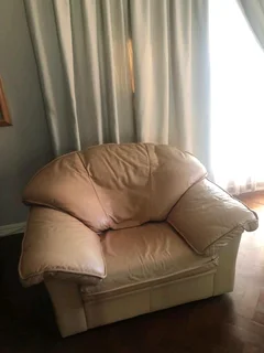 3 piece genuine leather lounge suit