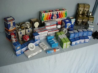 Household 12 volt down lights and transformers.