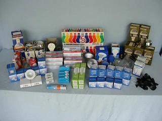 Household 12 volt down lights and transformers.