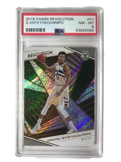 2018 Panini Revolution Giannis Antetokounmpo PSA 8