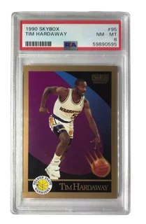 1990 Skybox #95 Tim Hardaway PSA 8
