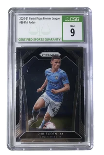 2020-21 Panini Prizm P/L Phil Foden #96 CSG 9 MINT Manchester City
