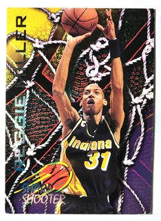 1994-95 Fleer Sharp Shooter Reggie Miller #5 of 10 NBA Basketball Card