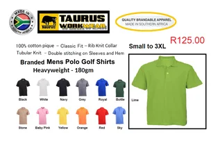 Golf Shirts 180gm 100% cotton