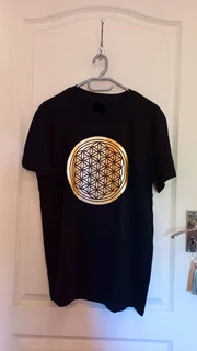 Flower of Life Golden Printed Sacred Geometry t-shirt