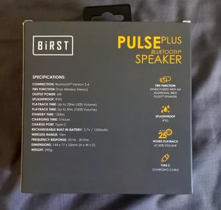 BiRST Pulse Plus TWS Bluetooth Speaker