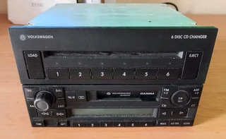 Original Volkswagen (Mk4 Golf) VW Gamma Radio and Six CD Changer head units