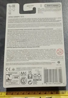 2021 Matchbox ~ UK ~ No12/12 Lotus Europa 1972 ~ Mint on Long card