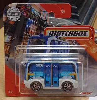 2019 Matchbox ~ 3/100 MBX Self-driving Bus ~ Mint on Short card