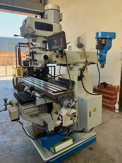 Milling Machine, Turret Mill, 3 Axis DRO, 5HP, Variable Speed Head, Slotting Attachment, Brand New