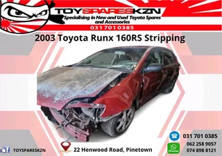 2003 Toyota Runx 160RS Stripping