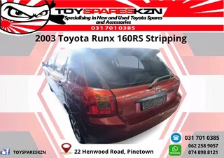 2003 Toyota Runx 160RS Stripping