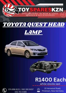 Toyota Corolla Quest Headlamps