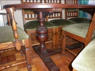 Solid Dark Oak Dining Suite