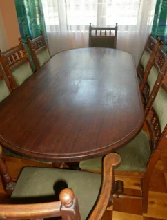 Solid Dark Oak Dining Suite