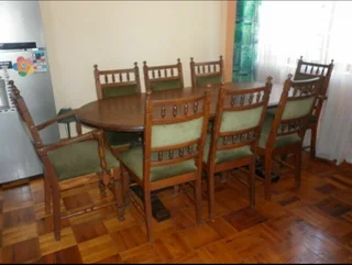 Solid Dark Oak Dining Suite