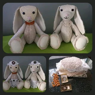 Memory Bear, Bunny, Mouse, Dog and Duck