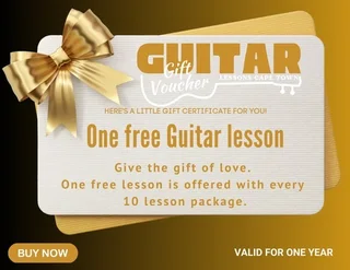 Gift vouchers for guitar lessons