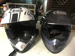 2 x Arai X3 Adventure Helmets