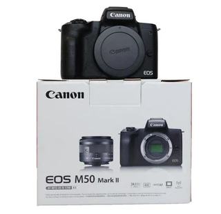 Canon EOS M50 Mark II Mirror-Less Content Creators Camera With A 15-45mm Lens And Warranty