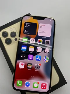 128GB APPLE IPHONE 13 PRO 5G GOLD EXCELLENT CONDITION  IN THE BOX WITH ACCESSORIES AND WARRANTY