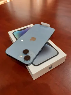 128GB APPLE IPHONE 14 5G BLUE EXCELLENT CONDITION  IN THE BOX WITH ALL ACCESSORIES AND WARRANTY