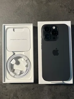 128GB APPLE IPHONE 15 PRO 5G BLACK EXCELLENT CONDITION IN THE BOX WITH ALL ACCESSORIES AND WARRANTY